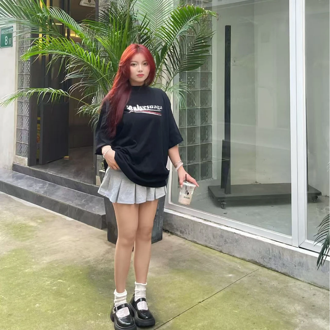 【BJ2026-2模糊阔楽】1比1对标对标S24印花宽松版T恤男女百搭版型