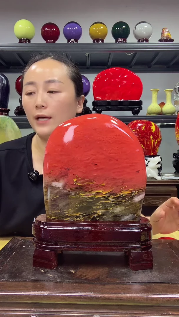 石材<鸿运当头>高档家居摆件博古架摆件