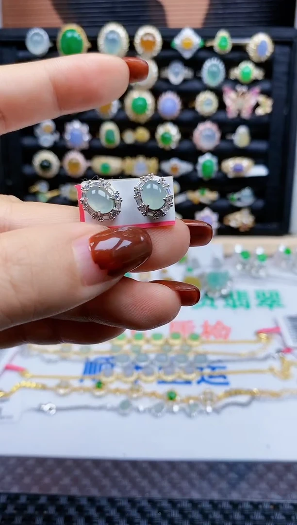 银S925镶嵌戒指翡翠248