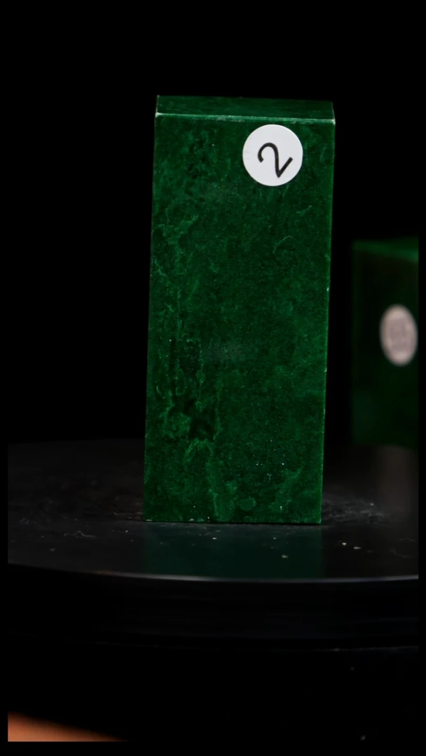 青田石老绿印章印章