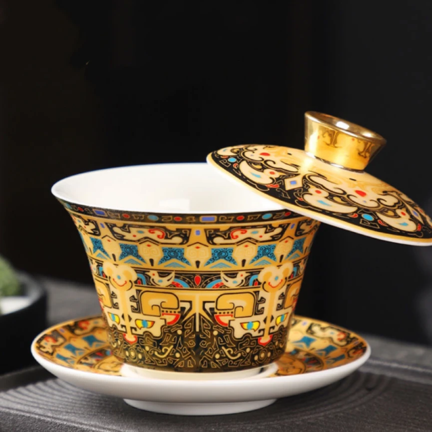 【闪购链接】陈炎堂唐卡悬停盖碗C567