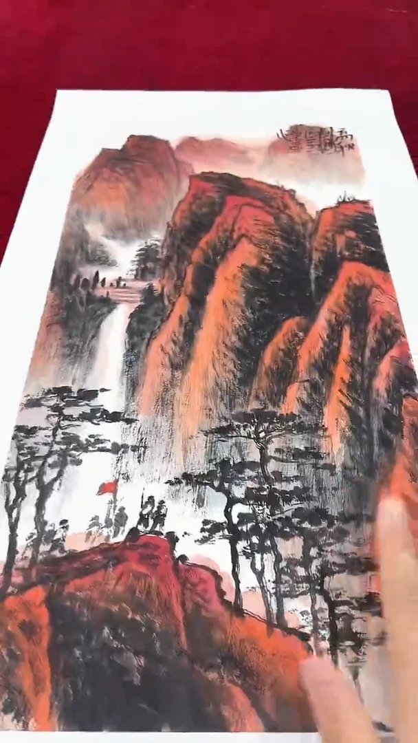 国画辛崇华绘画1pc山水