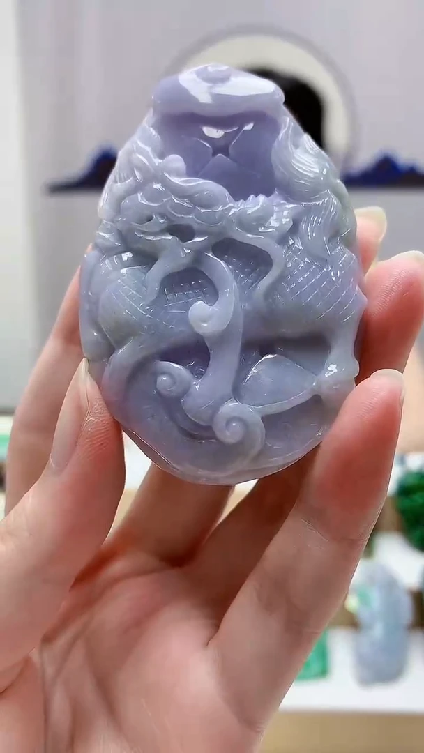 未镶嵌定制翡翠4852zm-毛货挂件13麒麟