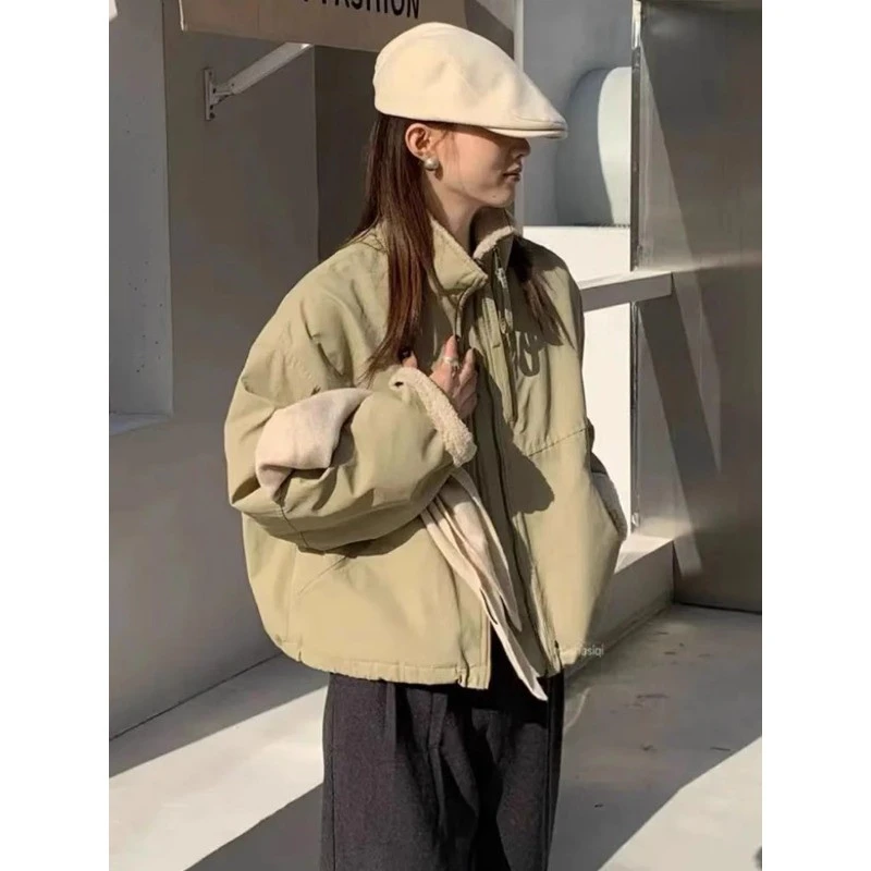 英伦风短外套女通勤2025冬季新款加厚面包服百搭韩系派克服高级感