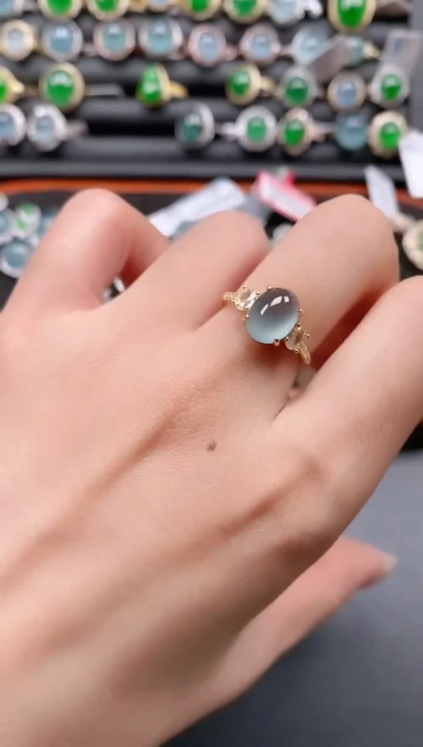 银S925镶嵌戒指翡翠11