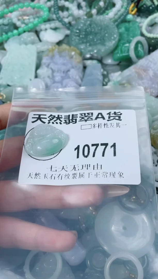 翡翠未镶嵌颈饰10771