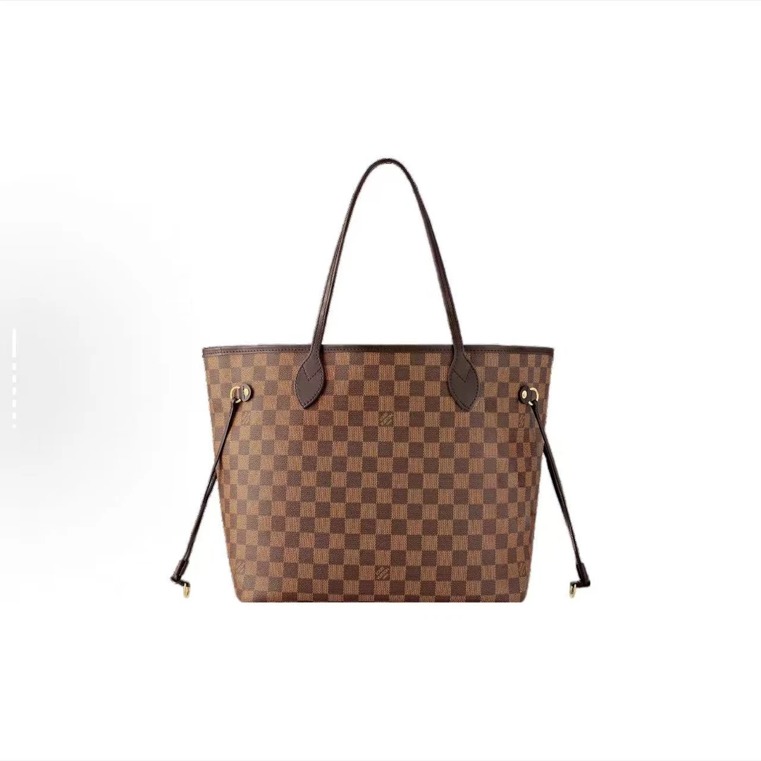 99新 LouisVuitton/路易威登 小野专属 棕棋盘字母购物袋THCI3396