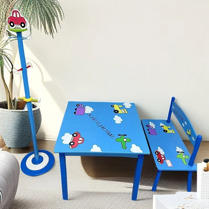 儿童桌椅套装吃饭圆桌椅宝宝写字桌游戏玩具桌幼儿园学习桌椅