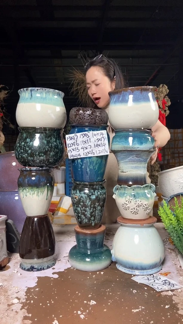 宜兴紫砂粗陶花盆