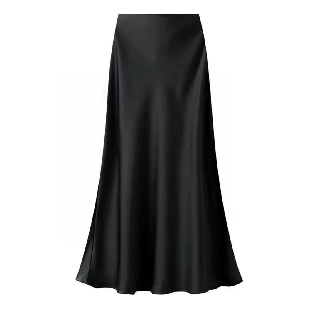 2025夏季新款高级感包臀长裙垂坠感鱼尾裙中长款半身裙女