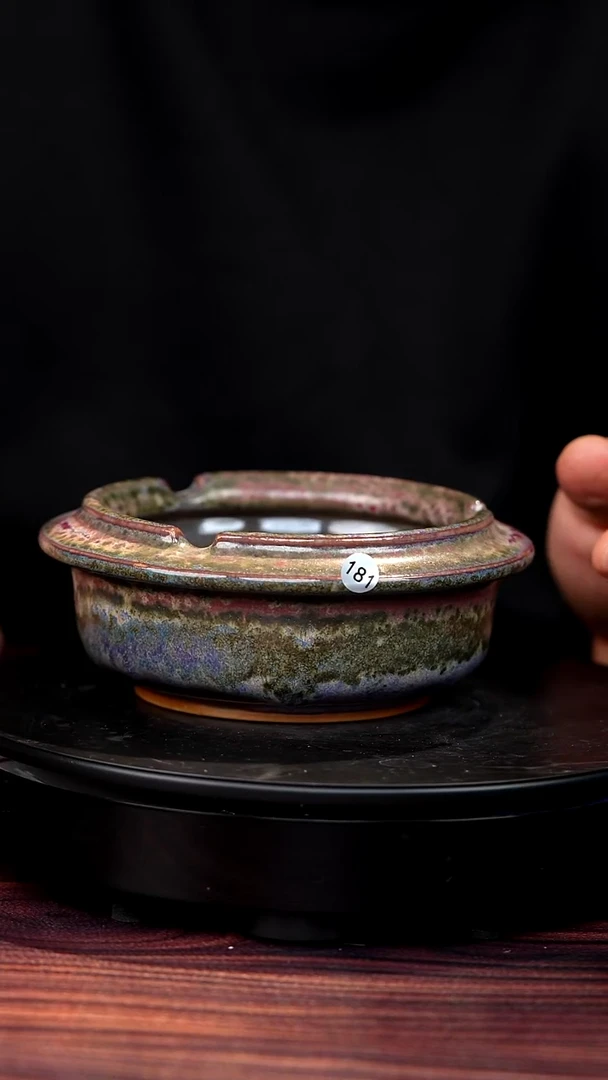 181#泥和堂一级品原矿钧瓷烟灰缸