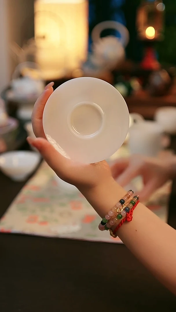 陶瓷茶具白璞玉杯垫