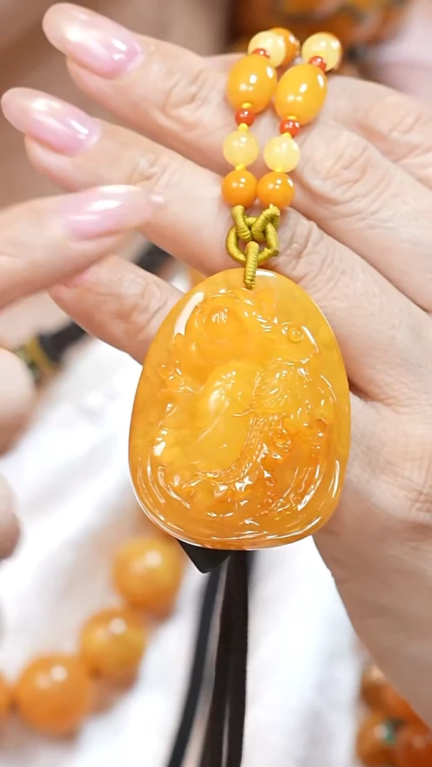 蜜蜡颈饰未镶嵌1228天然蜜蜡珠宝奇石云端妖孽全部保真