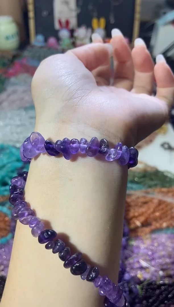 水晶珠宝半成品未镶嵌紫水晶