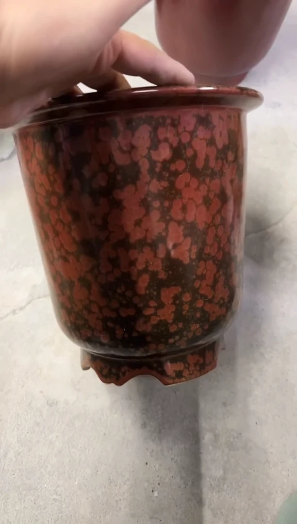 西****云微瑕景德镇颜色釉花盆高24外口24内口18