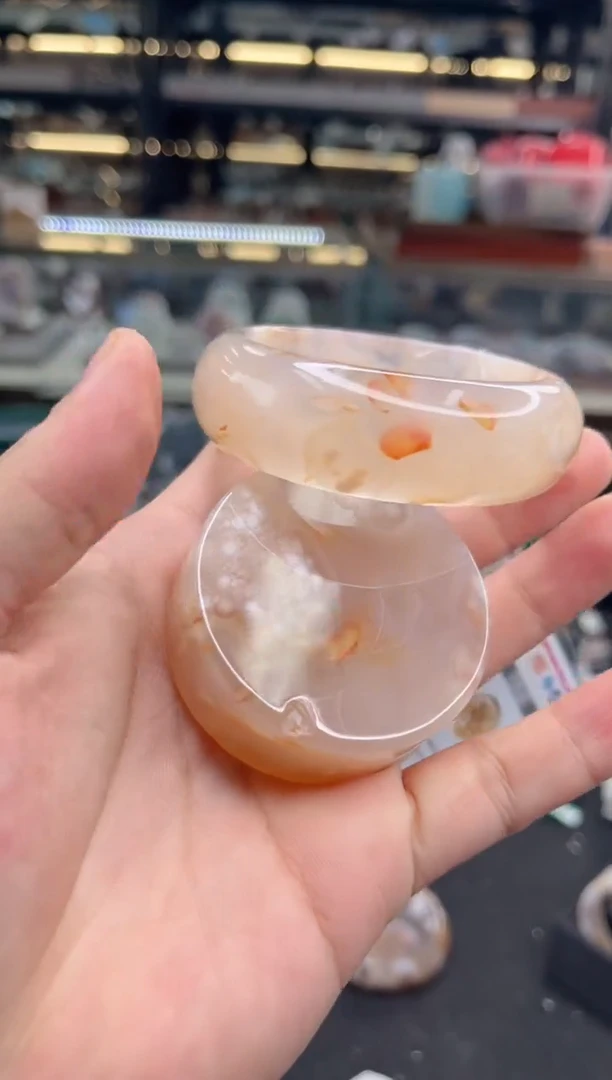 石英质玉手镯未镶嵌54圈口 （赠品镯心）3456030