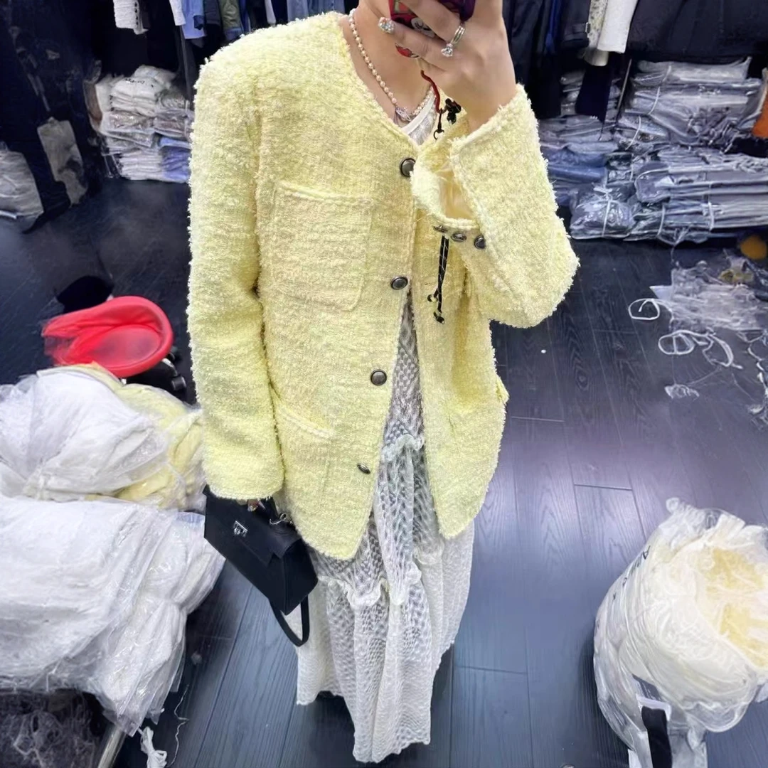 东大门显瘦小香风粗花呢外套