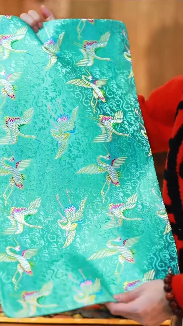 【闪购商品】瓷片仙鹤松石绿茶席方形68*38