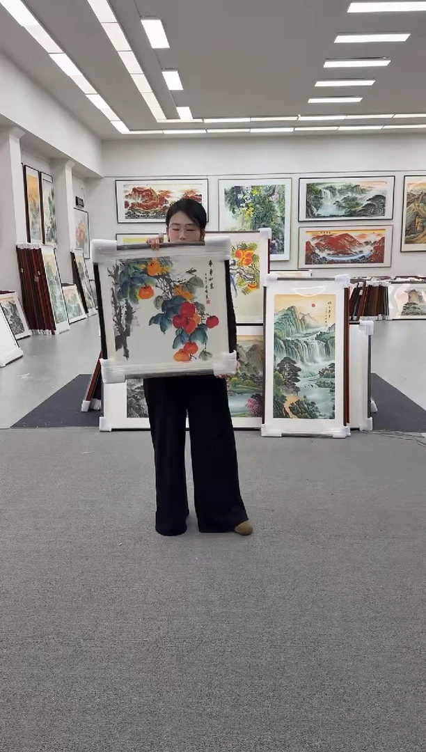 国画手绘60*60斗方事事如意