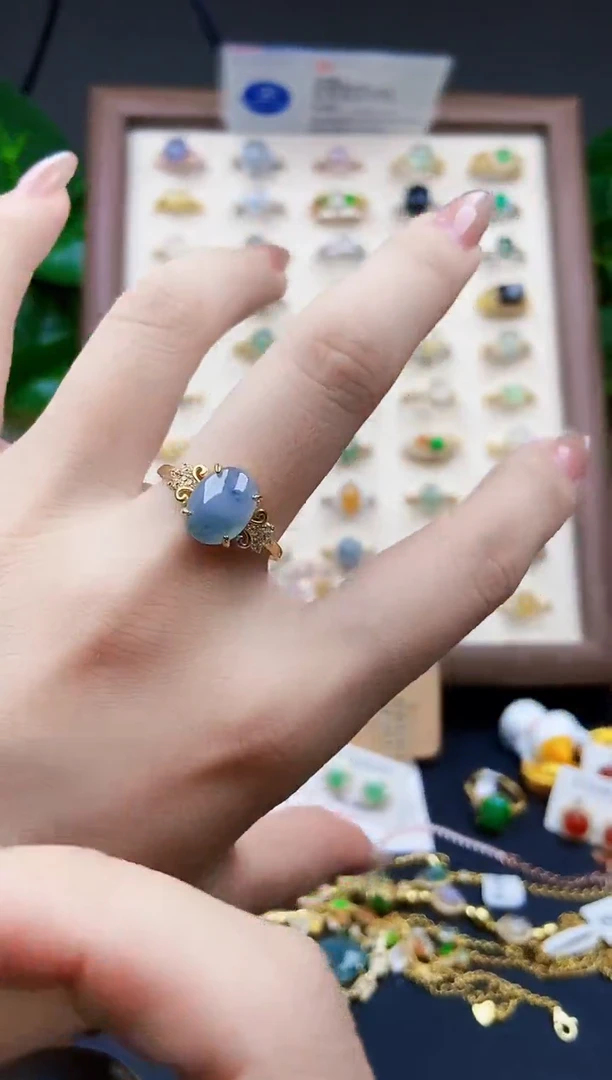 银S925镶嵌戒指翡翠12