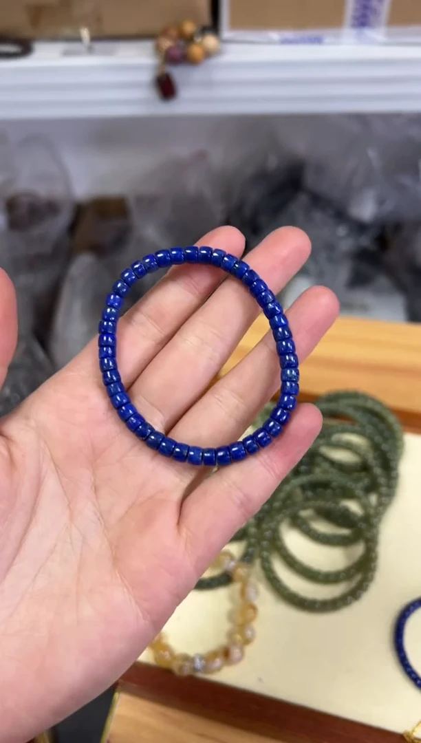 【闪购商品】青金石手链未镶嵌青金石精工直切手链[0215]