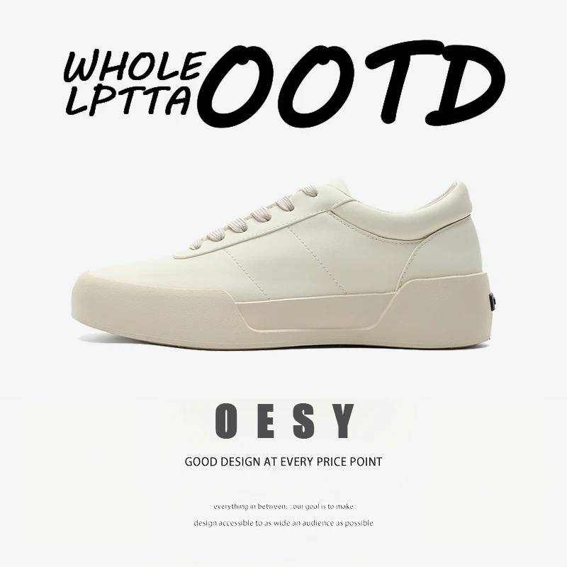 OESY GROUNDBREAKING潮流休闲经典复古厚底增高英伦皮质板鞋男