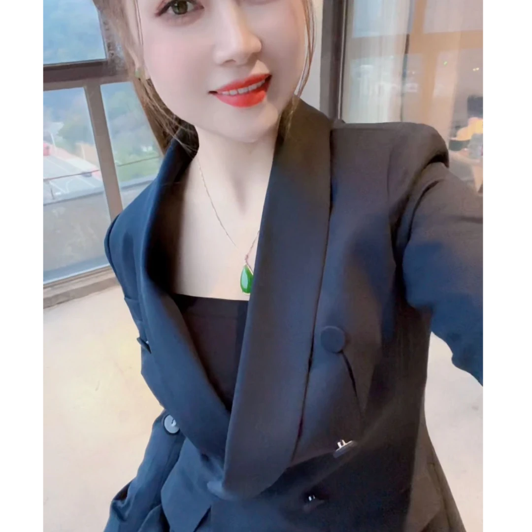 工地一姐【24339藏青西服】休闲时尚气质显瘦洋气衣服财阀千金女装