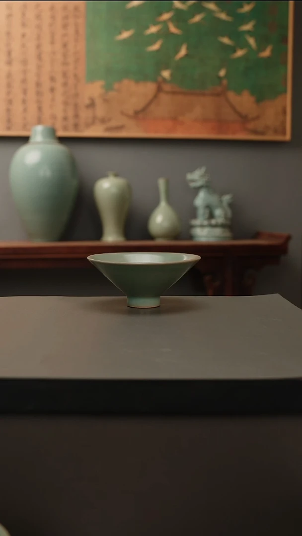 杯仿古釉原矿  斗笠