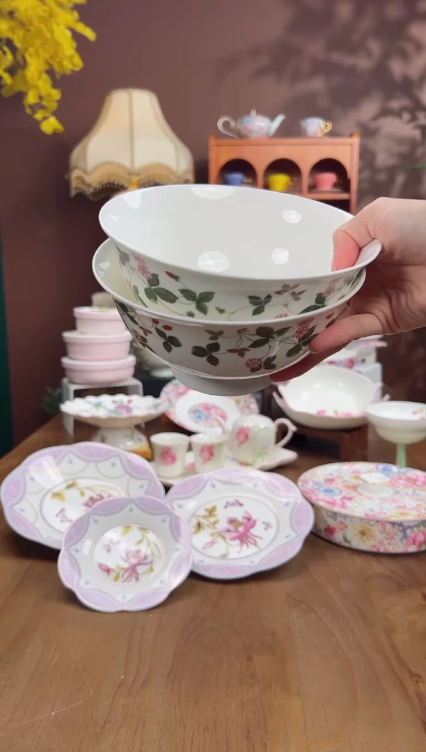 【闪购商品】瓦当野草莓6寸面碗2个