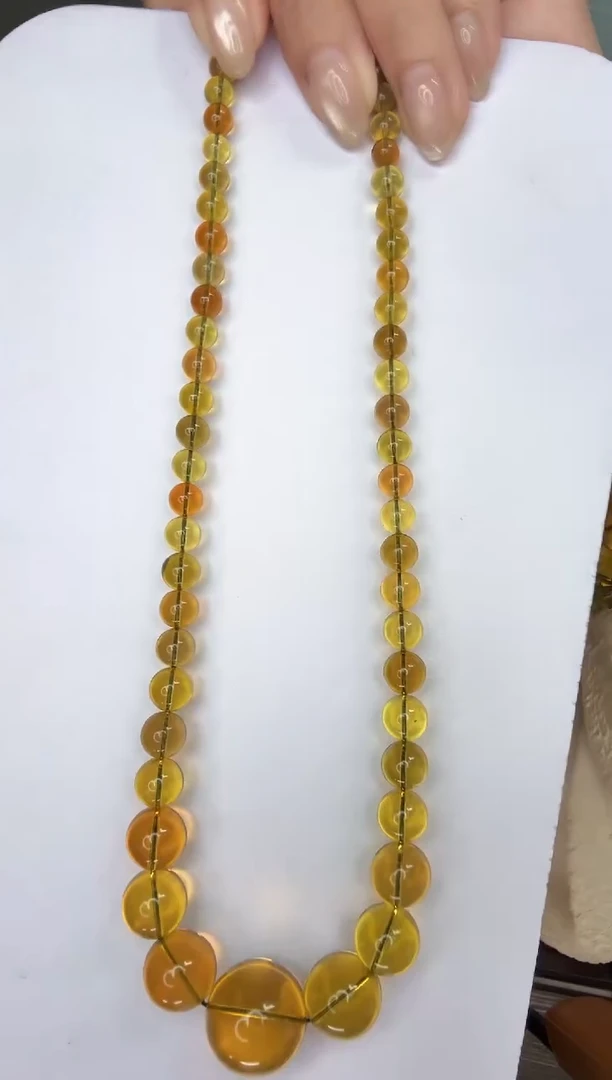 琥珀项链未镶嵌全净水高货茶珀塔链SDCB3617-0913（多样性发其一）