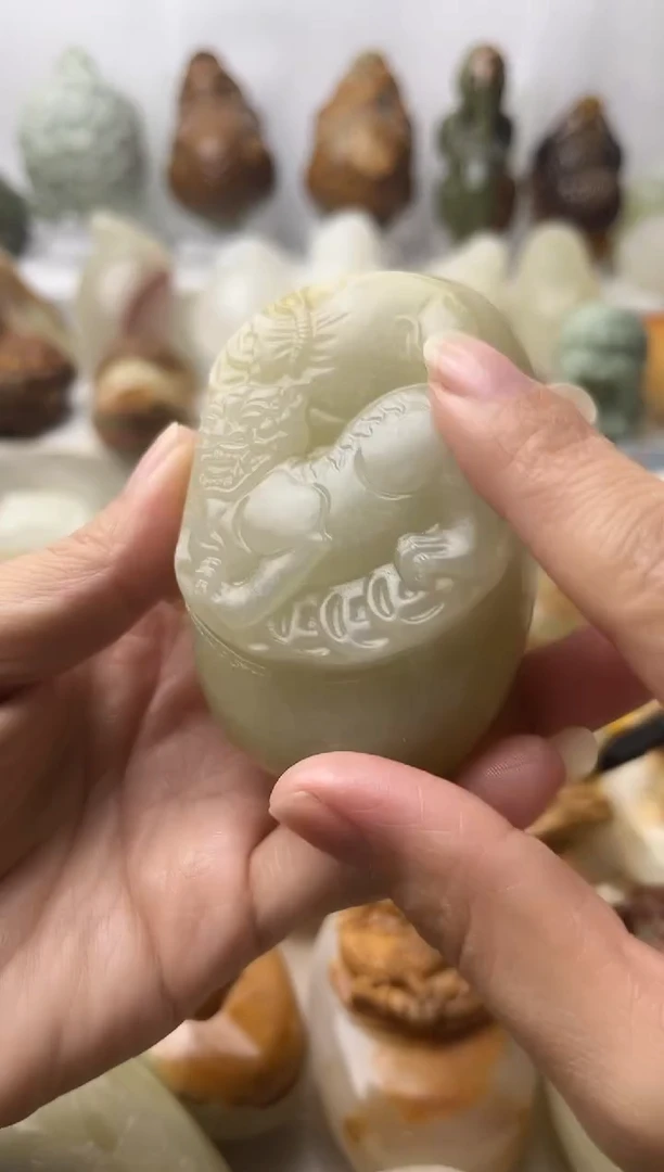 石材古青石棉纹正常不退换貔貅微瑕