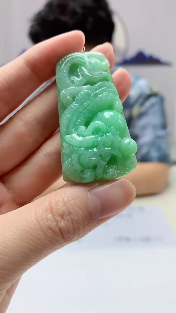 【闪购商品】定制翡翠未镶嵌4688zm-毛货挂件凤凰25
