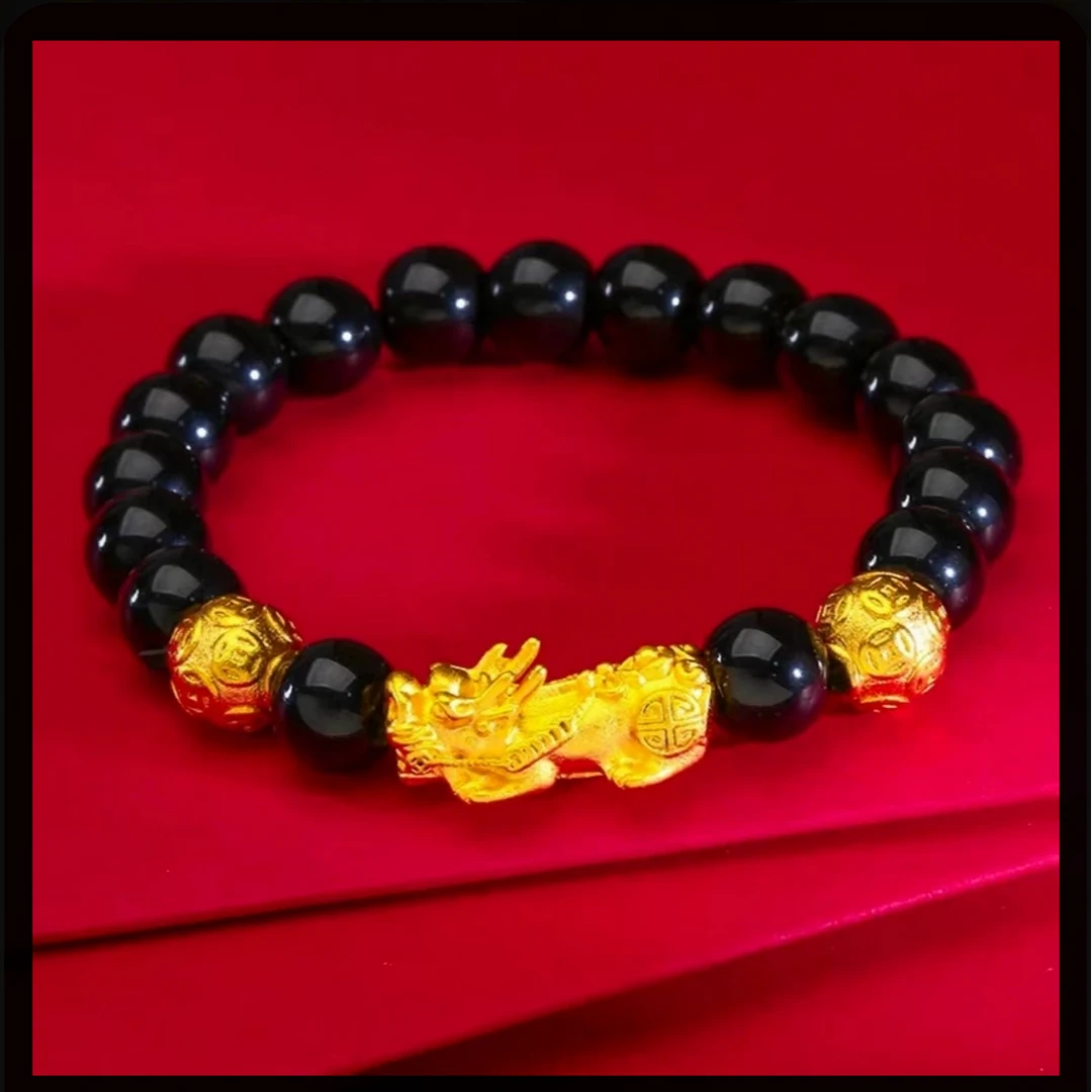 合金手链 【貔貅手串】轻奢时尚经典情侣黑色镶嵌百搭精美霸气气质