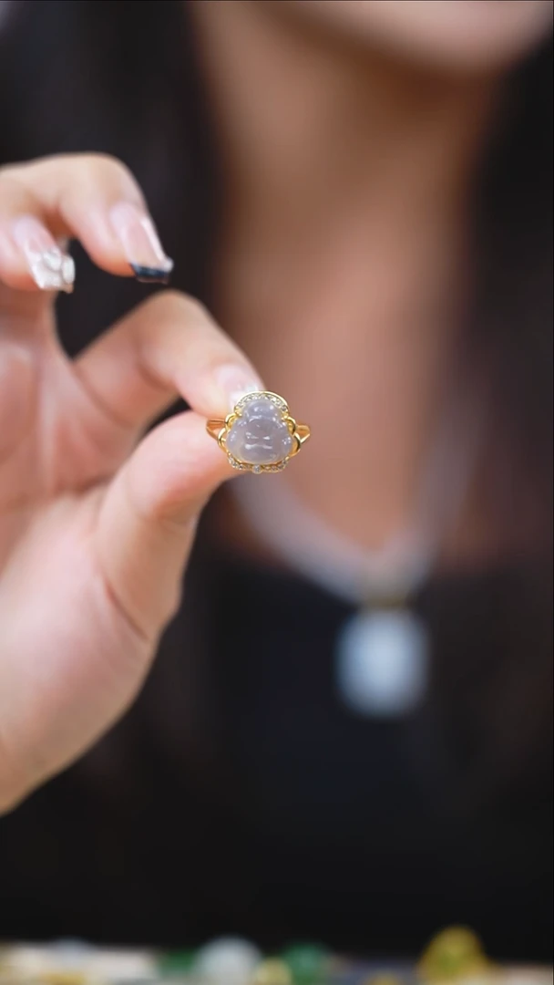 银S925镶嵌戒指和田玉戒指