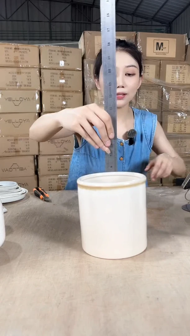 圆口直筒白麻14x14
