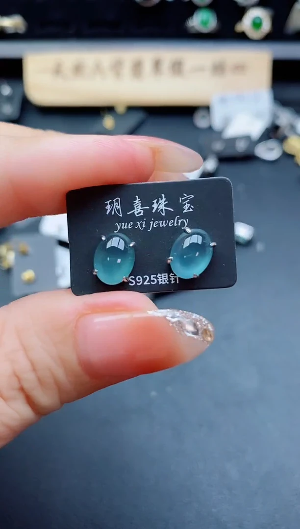 银S925镶嵌戒指翡翠1