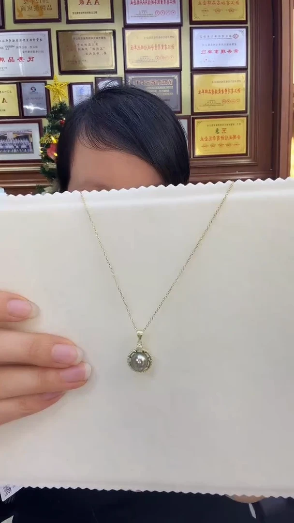 银S925镶嵌吊坠(不含链)海水珍珠DZ793