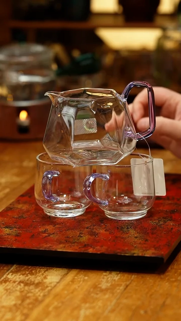 【闪购商品】禾器璀璨茶海/浅紫+水月杯浅紫2入