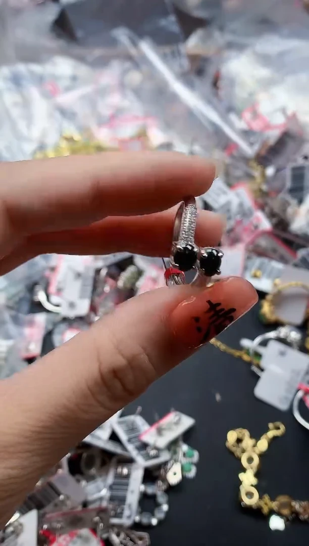 银S925镶嵌戒指翡翠天然A货缅甸翡翠