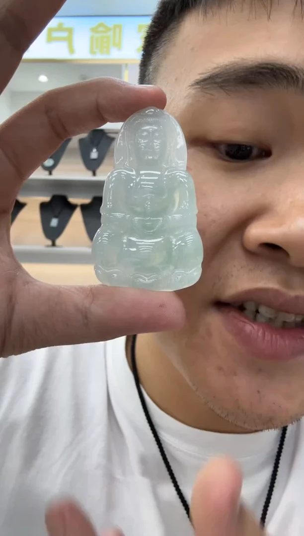 翡翠未镶嵌颈饰天然翡翠A货孤品一件
