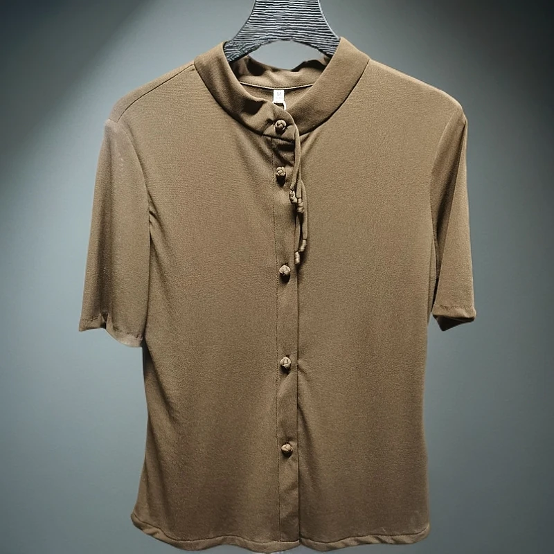 新中式短袖国风复古盘扣高级感设计感小众上衣