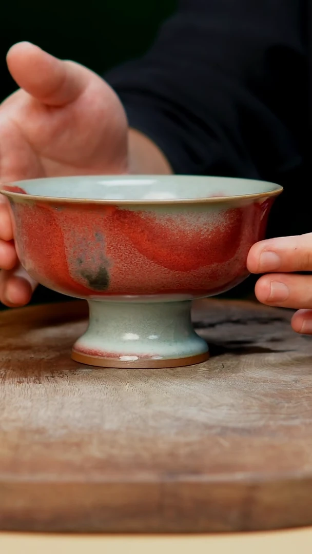 【郑在说瓷】钧瓷作品—刘钏博高足碗—015
