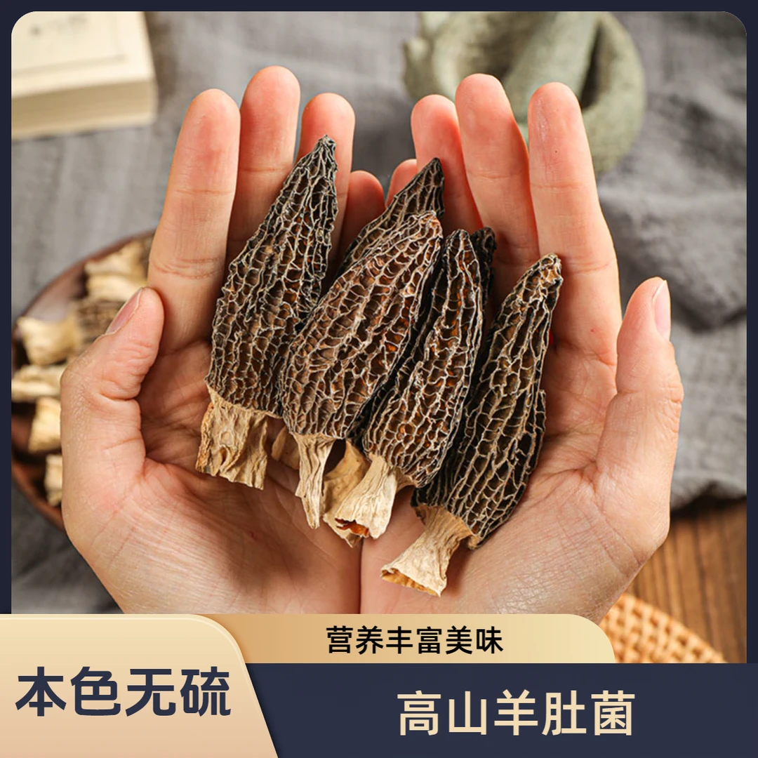 头茬高山羊肚菌干货无硫本色营养美味老人孕妇煲汤