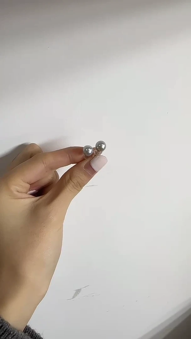 银S925镶嵌耳钉海水珍珠26号 7-8mm极强光真多麻耳钉