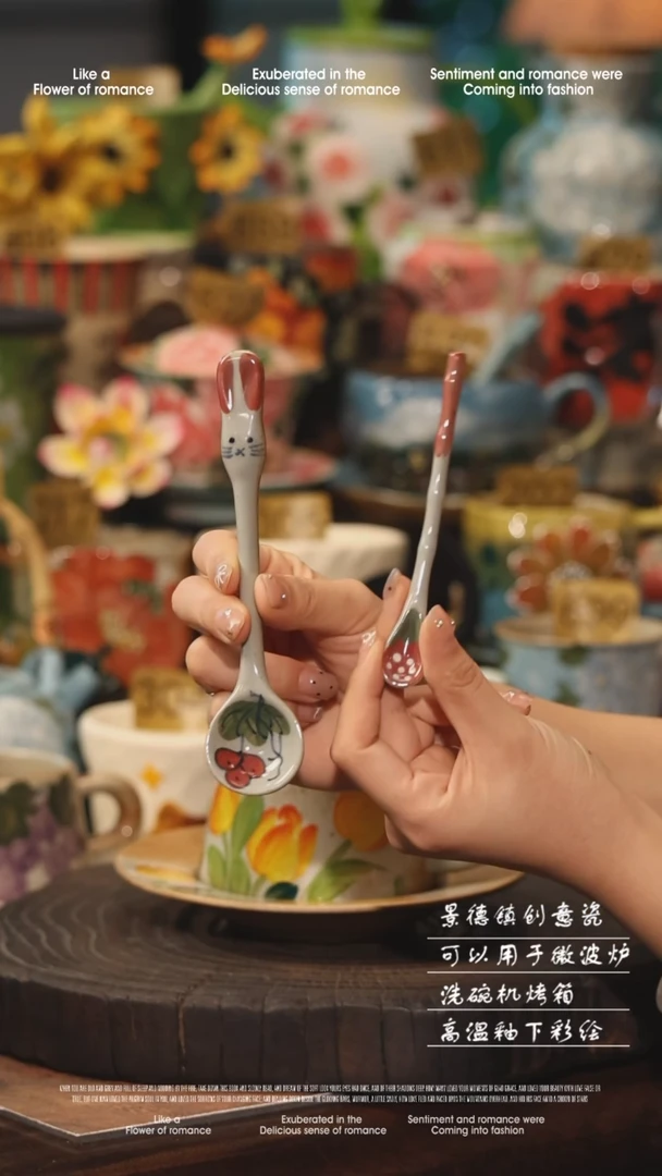 陶瓷景德镇高温釉下彩手工手绘款式