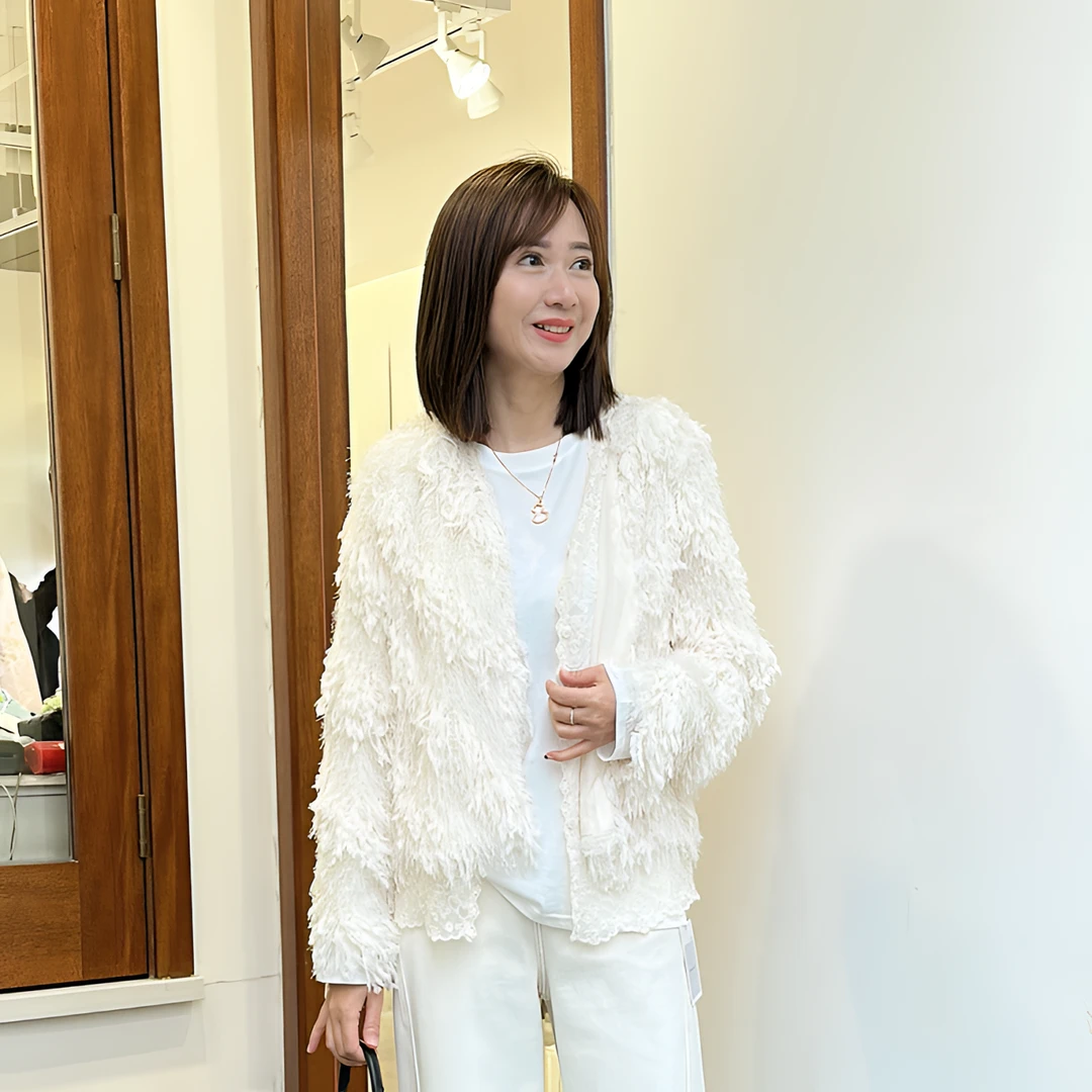 千羽千寻早春时髦流苏高级感短外套#