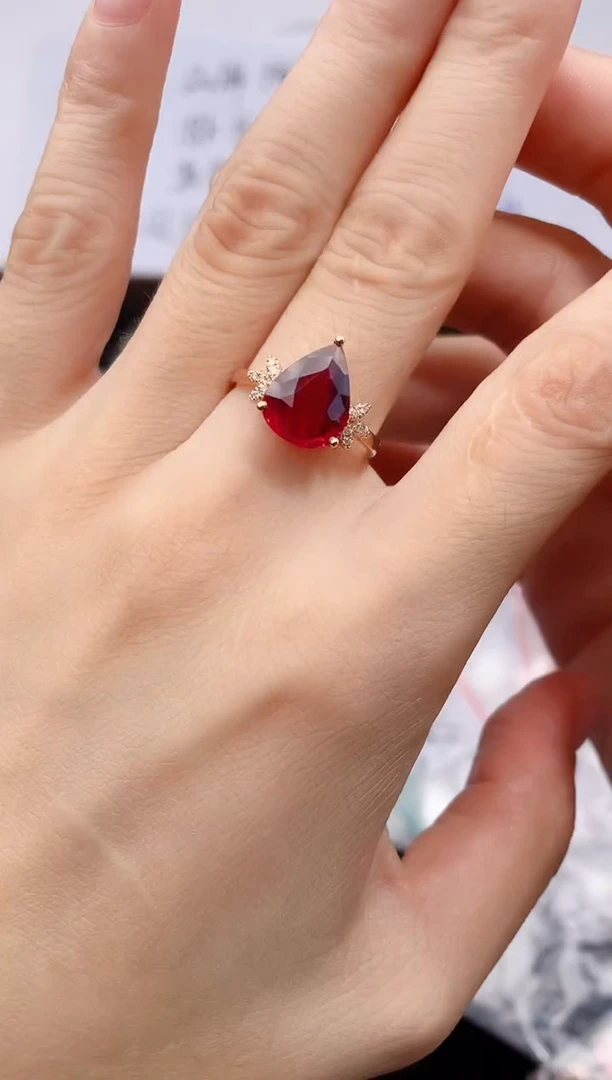 18K金镶嵌戒指碧玺-专柜-16#