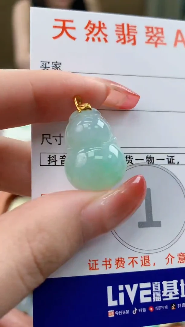 颈饰未镶嵌翡翠天然A货翡翠挂件