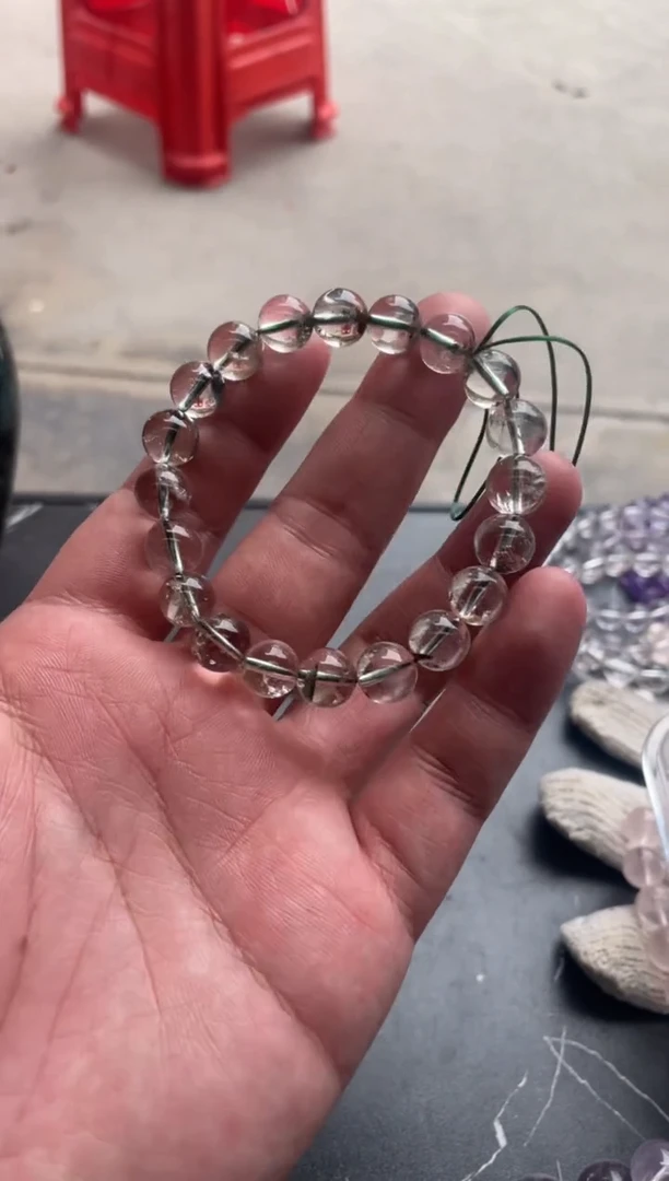 【闪购商品】水晶卡10mm未镶嵌天然四季幽灵手串拍2单99发1