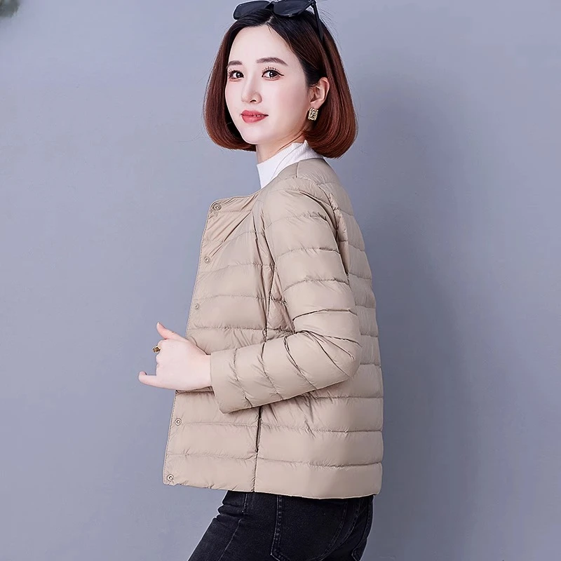 【官方】品牌轻薄羽绒服女短款冬季2023新款时尚洋气冬装女外套女
